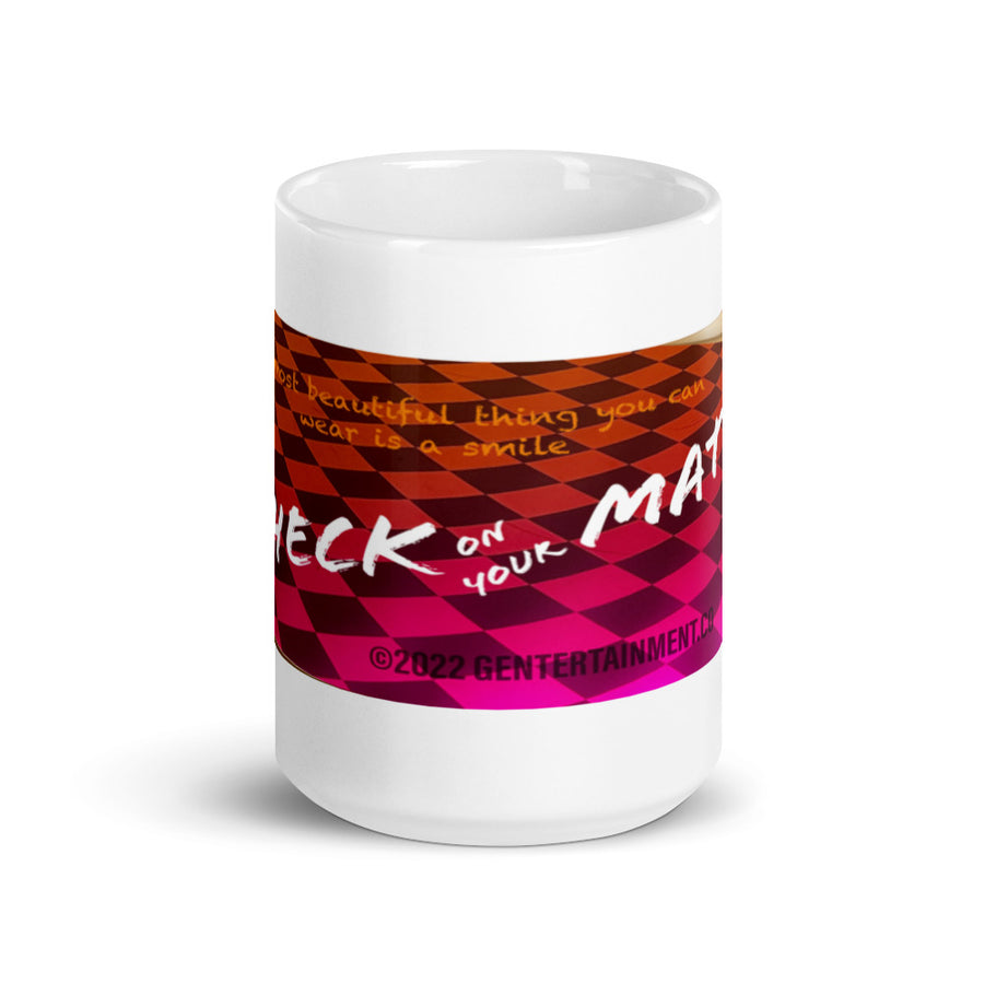 Check on your Mate White glossy Mug